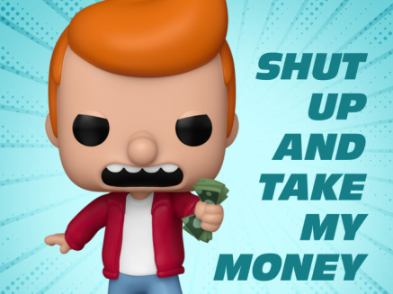 Замовкни і візьми мої гроші Funko POP! Фрай приходить на Землю розваг